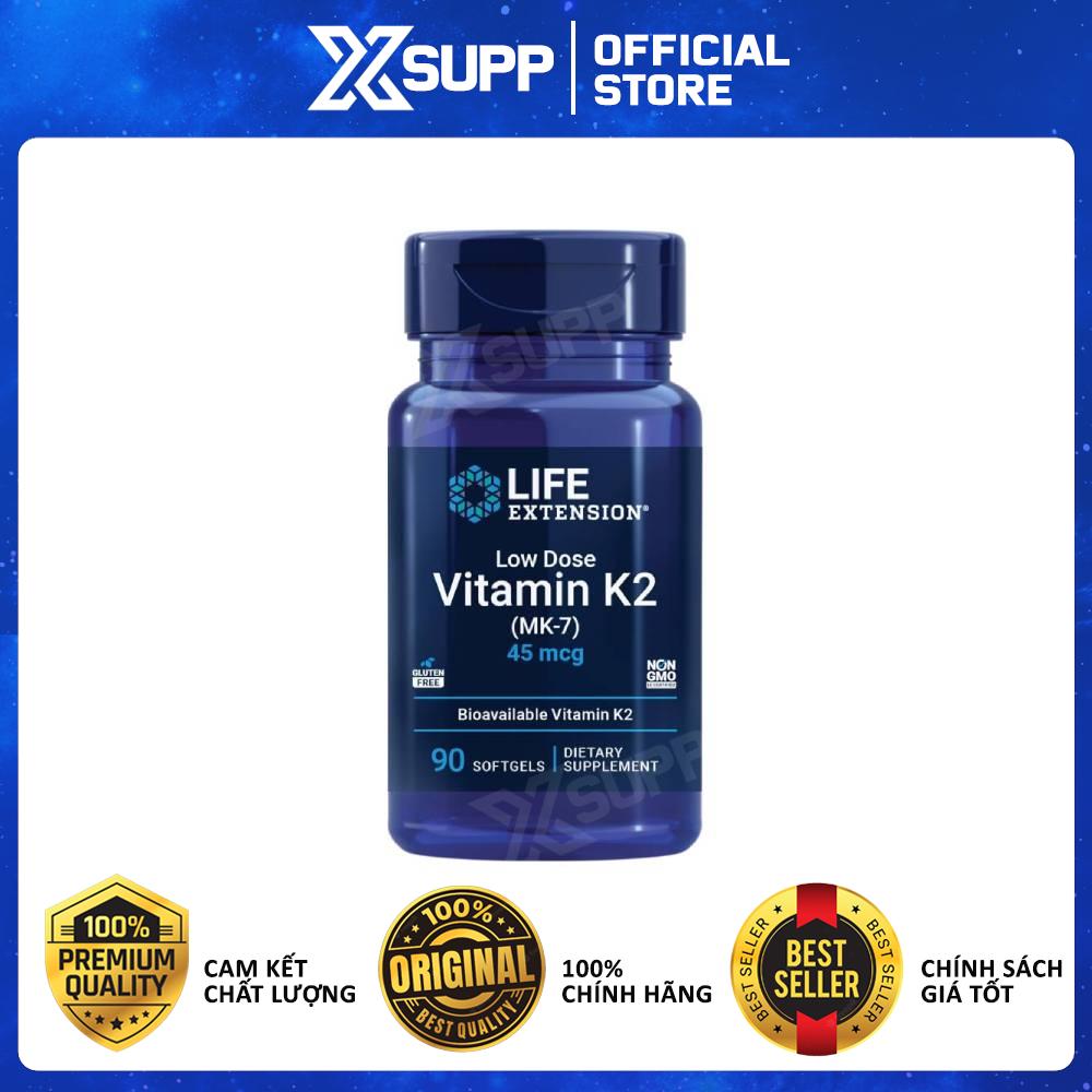 Life Extension Vitamin K2 Mk-7 45Mcg Bottle of 90 Tablets - Supports Optimal Calcium Absorption for Strong Bones