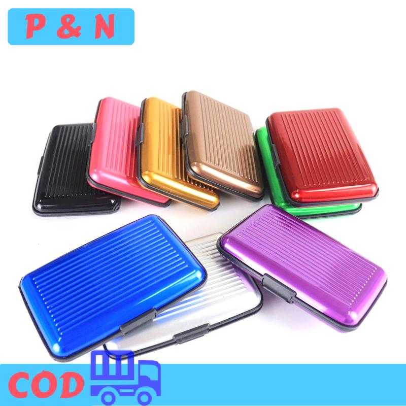 P&N 1 Piece Wallet chủ thẻ gói hộp RFID Ví kim loại và kinh doanh ID thẻ tín dụng bảo vệ cho phụ nữ người đàn ông