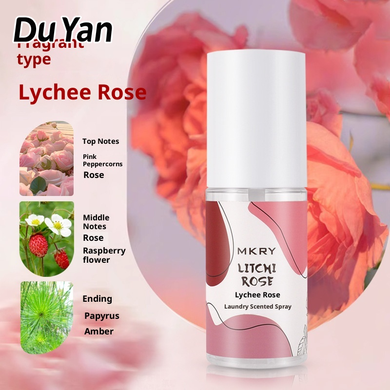Du YAN Rose Lychee Fragrance Spray quần áo body Lasting Fragrance Fresh Fruit Fragrance Perfume Level Fragrance Experience