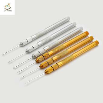 DISFUNNY 1 Set Kim loại Kim móc dreadlock Bện bảo trì Có thể tháo rời Dụng cụ nối tóc Dệt Tóc Giả dreadlock Móc đan Làm tóc giả bằng ren