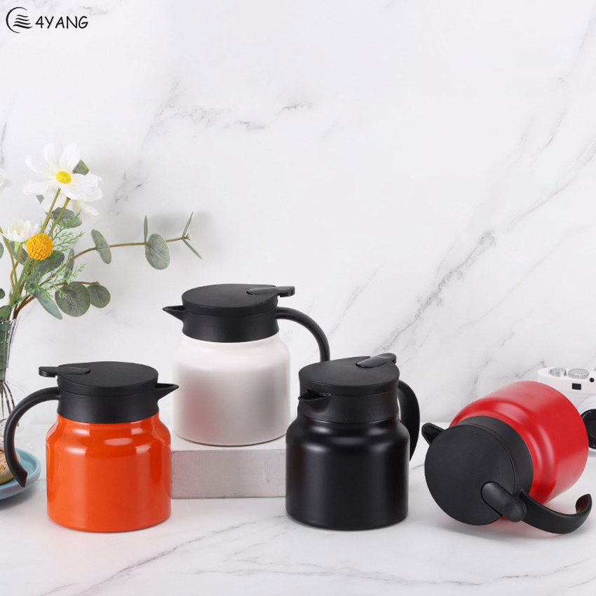 Teapot With Filter Stainless Steel Portable Coffee Thermos Camping Teapot