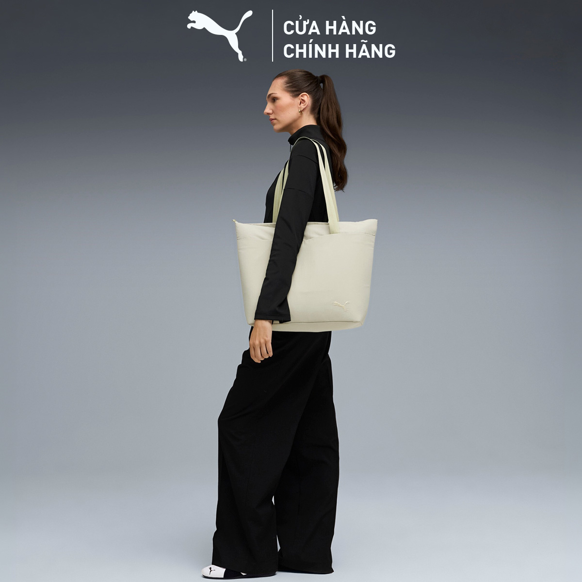 Túi Xách Thời Trang PUMA Nữ HER Shopper Lux Army Màu Xanh Lá