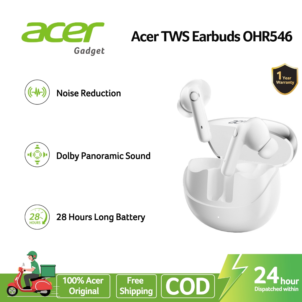 Acer Earphones Wireless Original Bluetooth 5.4 HIFI Stereo Sound Suer Strong Bass Larger Battery BHT30