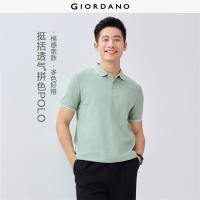 GIORDANO Men Polo Shirt Warm Weather Polo Shirt Moderate Thickness Polo Shirt Slight Elasticity Polo Shirt 01016425