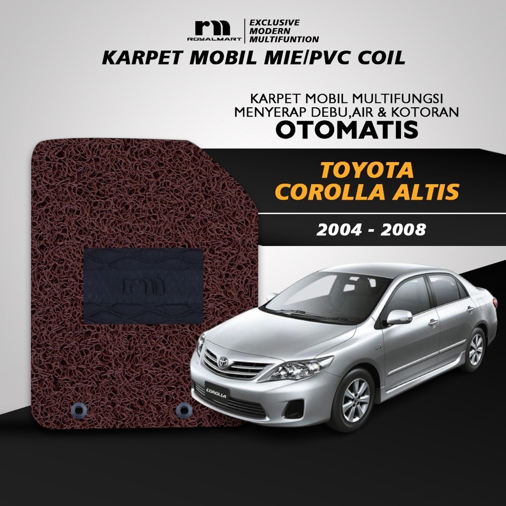 Royal Mart - Karpet Mobil TOYOTA ALTIS 2004-2008 NON BAGASI 1 WARNA/Carpet Mie Bihun Premium Keset PVC Anti Slip Aksesoris Interior Mobil Harga 562,677 rupiah*Gratis Ongkir