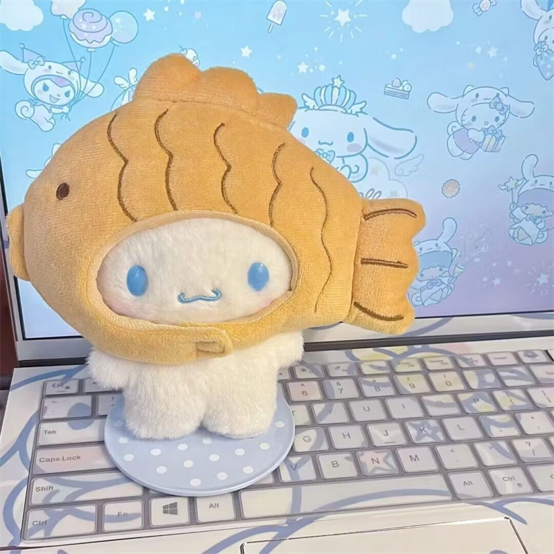 Cartoon Sanrio Plush Toys Anime Taiyaki Cinnamoroll Plushie Keychain Doll Pendant Stuffed Toy For Children Girls Birthday Gift