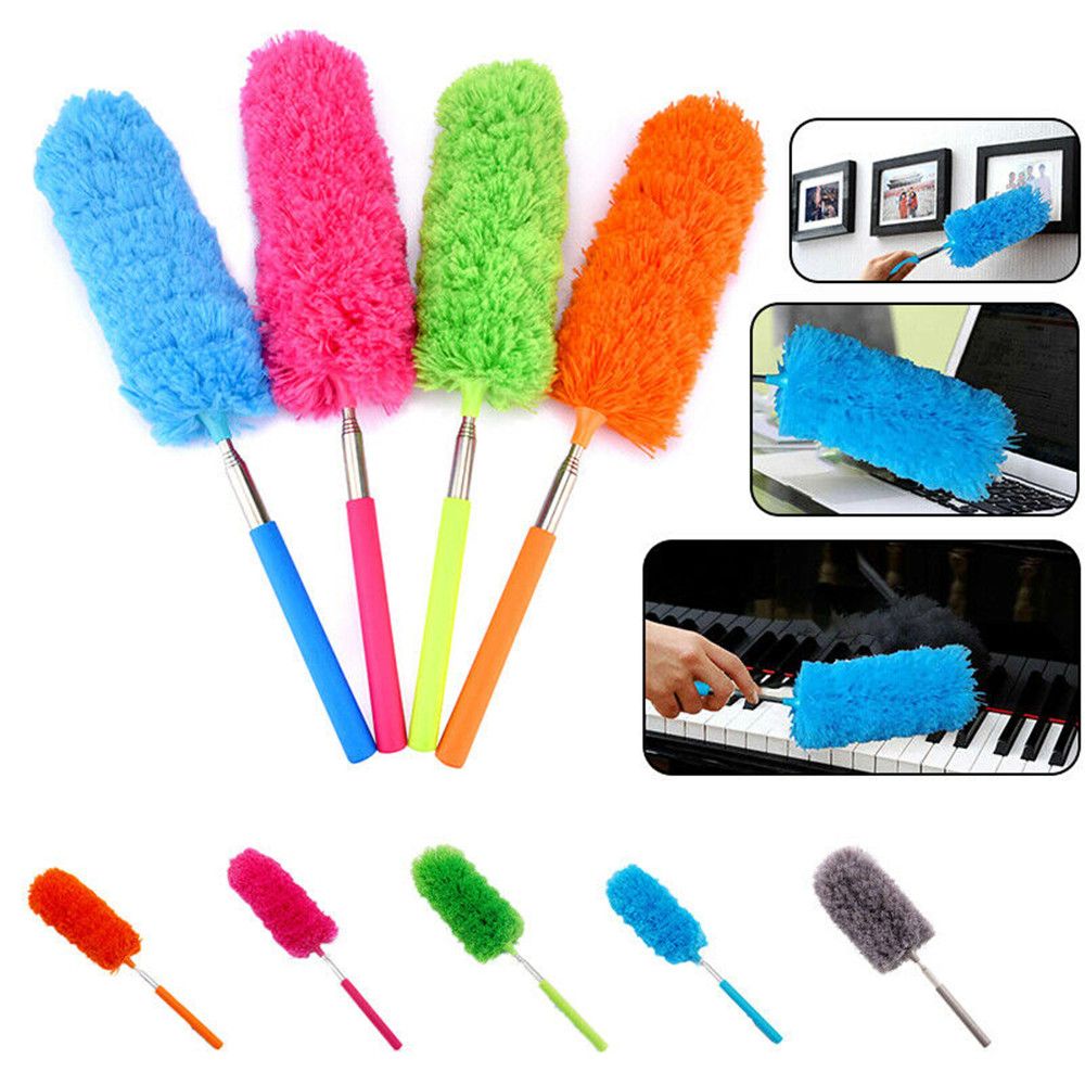 Home Travel Washable Durable Feather Duster Long Extendable Duster Telescopic