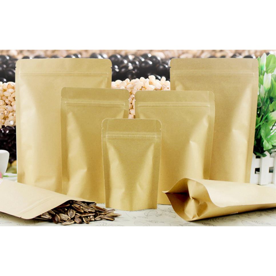 [TGNdgfdghf 113] giấy kraft Zip túi có khóa | Giấy Kraft túi có khoá kéo | Goodies túi kraft | Giấy Kraft túi khóa kéo dây túi có khóa không có cửa sổ