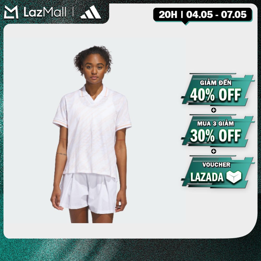 [20H 4.5-2H 5.5-MUA 3 GIẢM 30%] adidas Đánh gôn Áo Polo Họa Tiết Go-to Nữ trắng JC9231