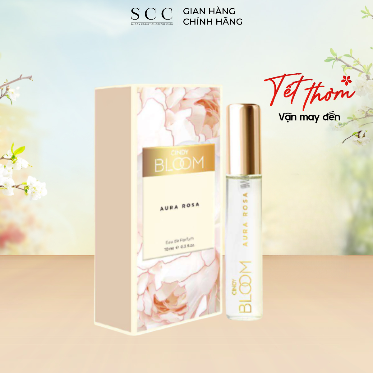 Nước Hoa Nữ Cindy Bloom Aura Rosa Hương Thơm Kiêu Sa Đài Các 10ml Chính Hãng