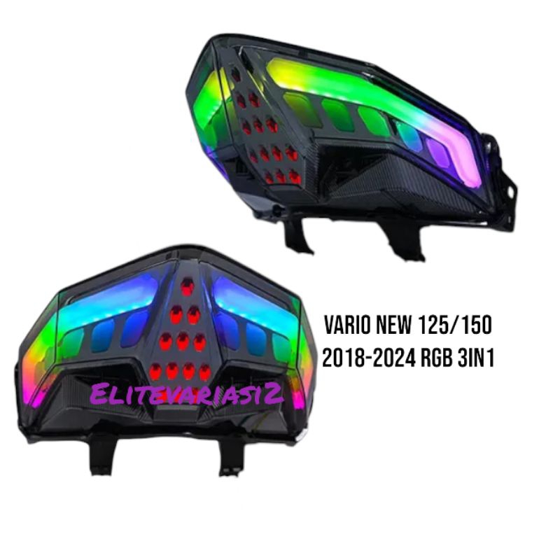 Stoplamp Lazy Vario 125/150 2018-2024 | LED RGB 3in1 Running & Kedip Variasi Harga 119,000 rupiah*Gratis Ongkir