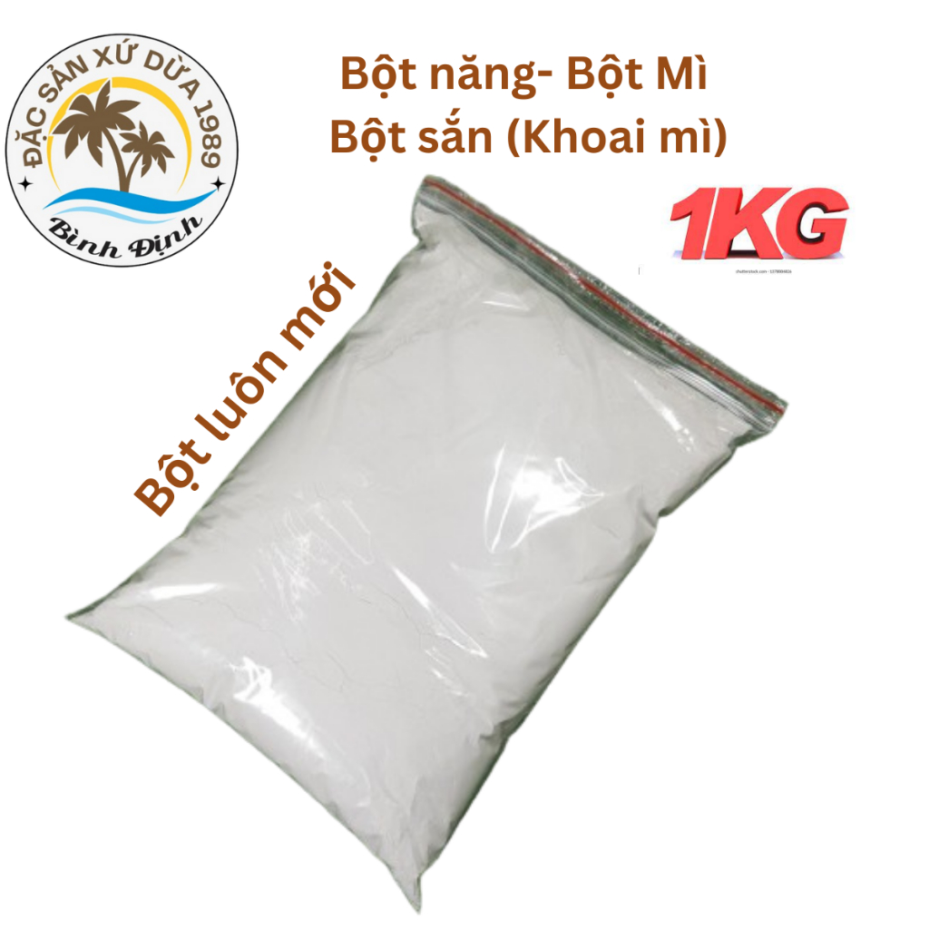 1KG Bột làm bánh bột lọc - Bột năng- Bột Mì- Bột sắn - Tinh bột sắn (Khoai mì)