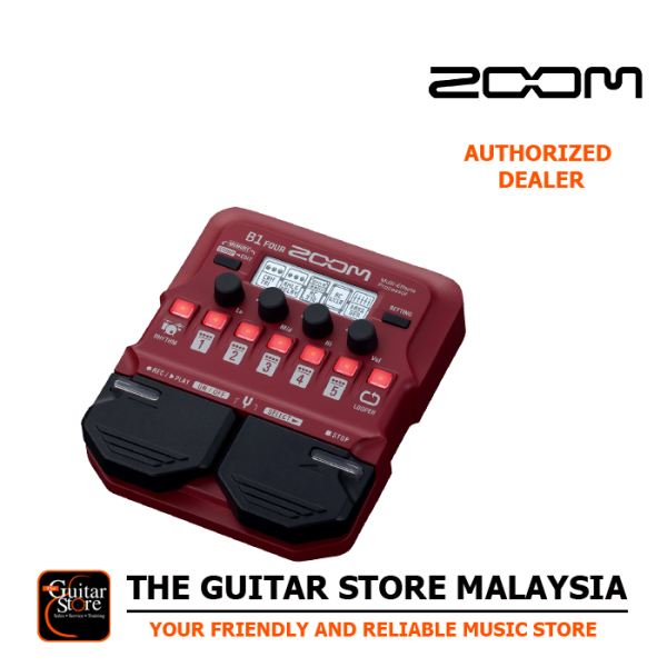 Zoom B1 Four Bass Multi-Effects Processor Bass Guitar Effect Pedal Malaysia