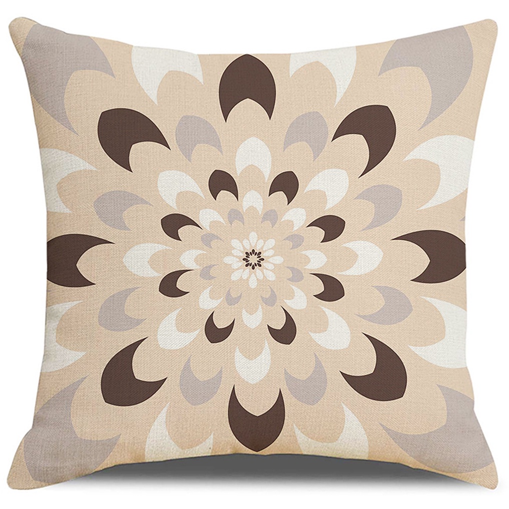Brown geometric pillow cover 40 × 40.45 × 45.50 × 50.60 × 60.Muslim New Year decorative linen sofa cushions covers.