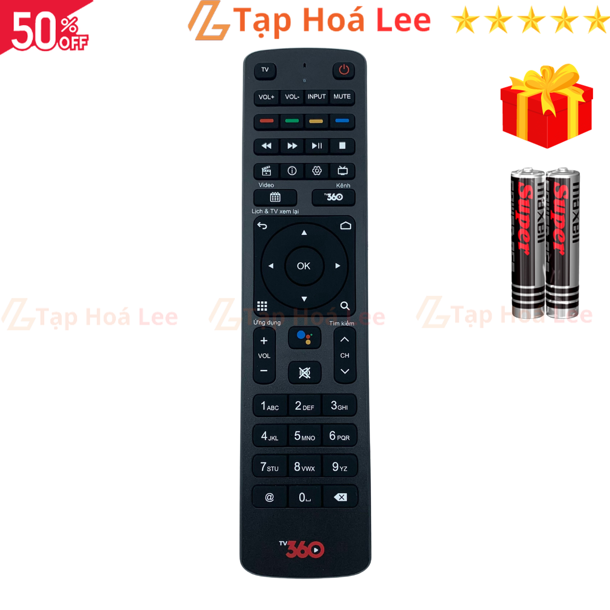 Remote điều khiển đầu thu Viettel TV360 Điều Khiển Viettel TV360 Có Giọng Nói - Tặng kèm pin - Tạp H