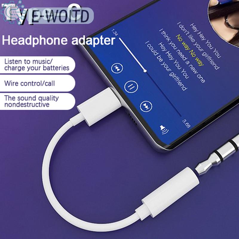 YANXING อะแดปเตอร์แปลงสัญญาณเสียงชนิด C เป็นแจ็ค3.5มม. สาย AUX ตัวผู้ไปยัง3.5ตัวเมียสายชาร์จ ราคา 17 บาท*ส่งฟรี