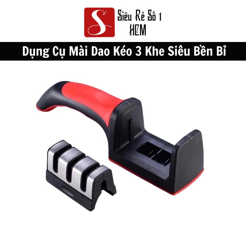 Dụng Cụ Mài Dao Kéo 3 Khe 3 Cấp Độ, Mài Dao Nhanh Bén Siêu Tiện Lợi