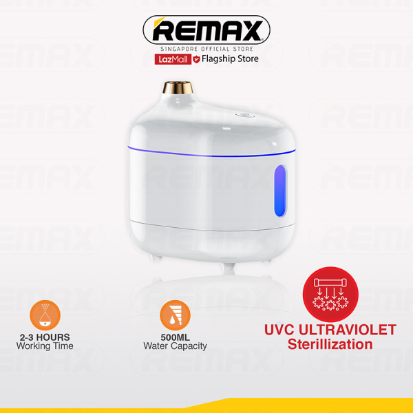 [Remax Creative Lifestyle] Q06 Sterilization Large Fog Volume Nano-Grade Finer Mist Rich Moisture UV-C Disinfect Mini Air Humidifier for Home Indoor Office Bedroom Singapore