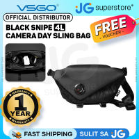 VSGO 4L Black Snipe Camera Day Sling Bag with Customizable Compartments Waterproof YKK Zipper Tripod Holder Straps & Water-Resistant Canvas + TPU for Mirrorless Camera and Daily Essentials | V-BP05L | JG Superstore