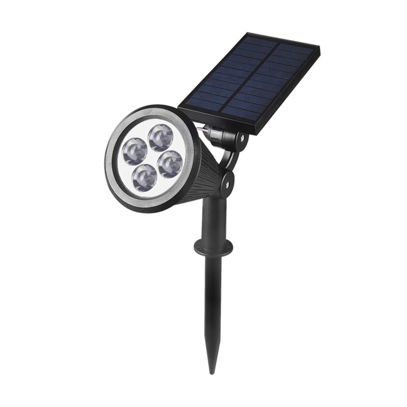 Đèn treo cố định năng lượng mặt trời IP65 không thấm nước 4 Đèn Led cảnh quan trong đất Đèn sân khấu Năng lượng mặt trời ngoài trời đèn vườn cho sân hiên