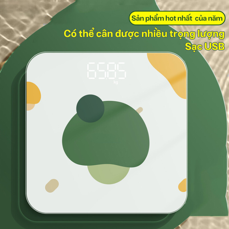 Cân Sức Khỏe Điện Tử Thông Minh  Đo Chỉ Số Cơ Thể Chính Xác, Sạc Pin USB Tiện Lợi và An Toàn