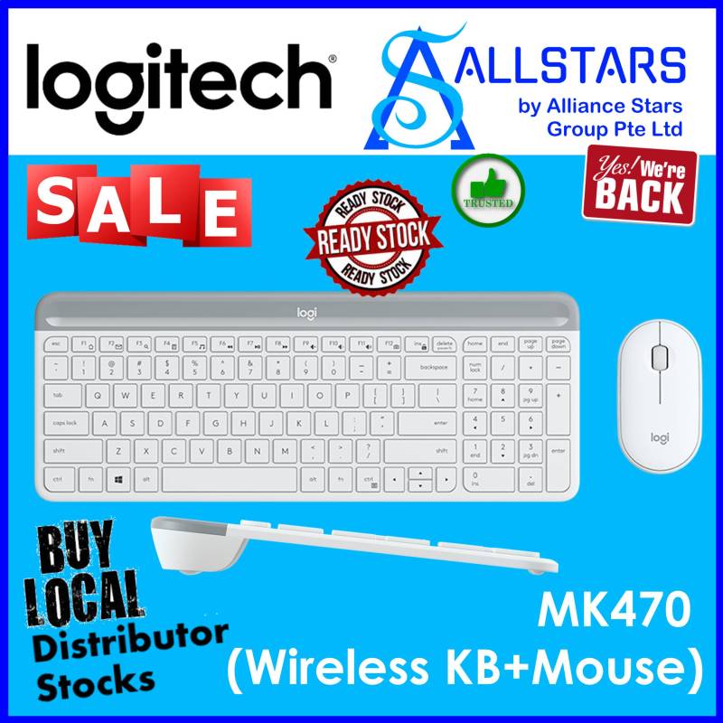 (ALLSTARS : We are Back / Keyboard Mouse Promo) LOGITECH MK470 Wireless Slim Combo (920-009182) Warranty 1year with BanLeong Singapore