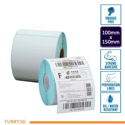 Thermal Label Roll Self Adhesive Sticker 100x150mm AWB(A6) for Packing Essentials