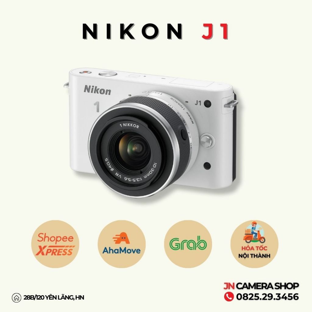 Bộ Máy ảnh Nikon J1 Kèm Ống Kính Dòng Nhỏ Gọn Du Lịch, Chụp, Quay Video 95-98%