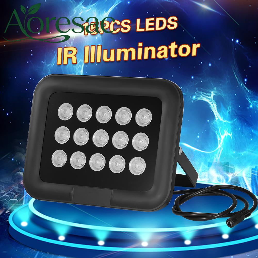 Aoresac ไฟส่องสว่างอินฟราเรด 15 ชิ้นอาร์เรย์ IR LEDS IR Illuminator Night Vision มุมกว้างระยะยาวกลางแจ้งกันน้ำสำหรับกล้องวงจรปิดรักษาความปลอดภัยกล้อง ราคา 1,546 บาท*ส่งฟรี