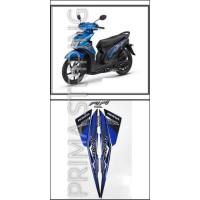 STRIPING STIKER MOTOR BEAT FI 2013 HITAM - BIRU