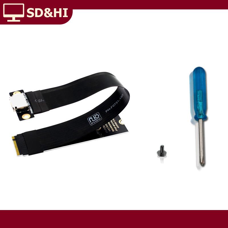 SD&HI M.2 NVME To Oculink 4i Extension Cable For SSD Graphics Card M2 M Key To SFF-8611 SFF-8612 Ada
