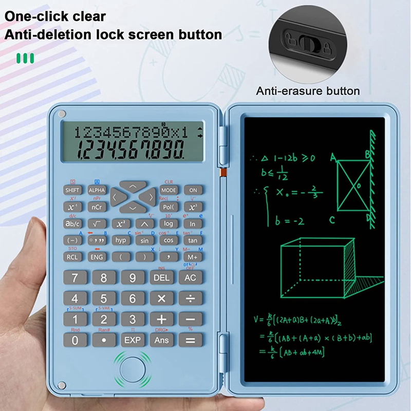 Scientific Calculators, 12-Digit LCD Display Pocket Office Desktop Calculator for Home School Meeting and Study - 3