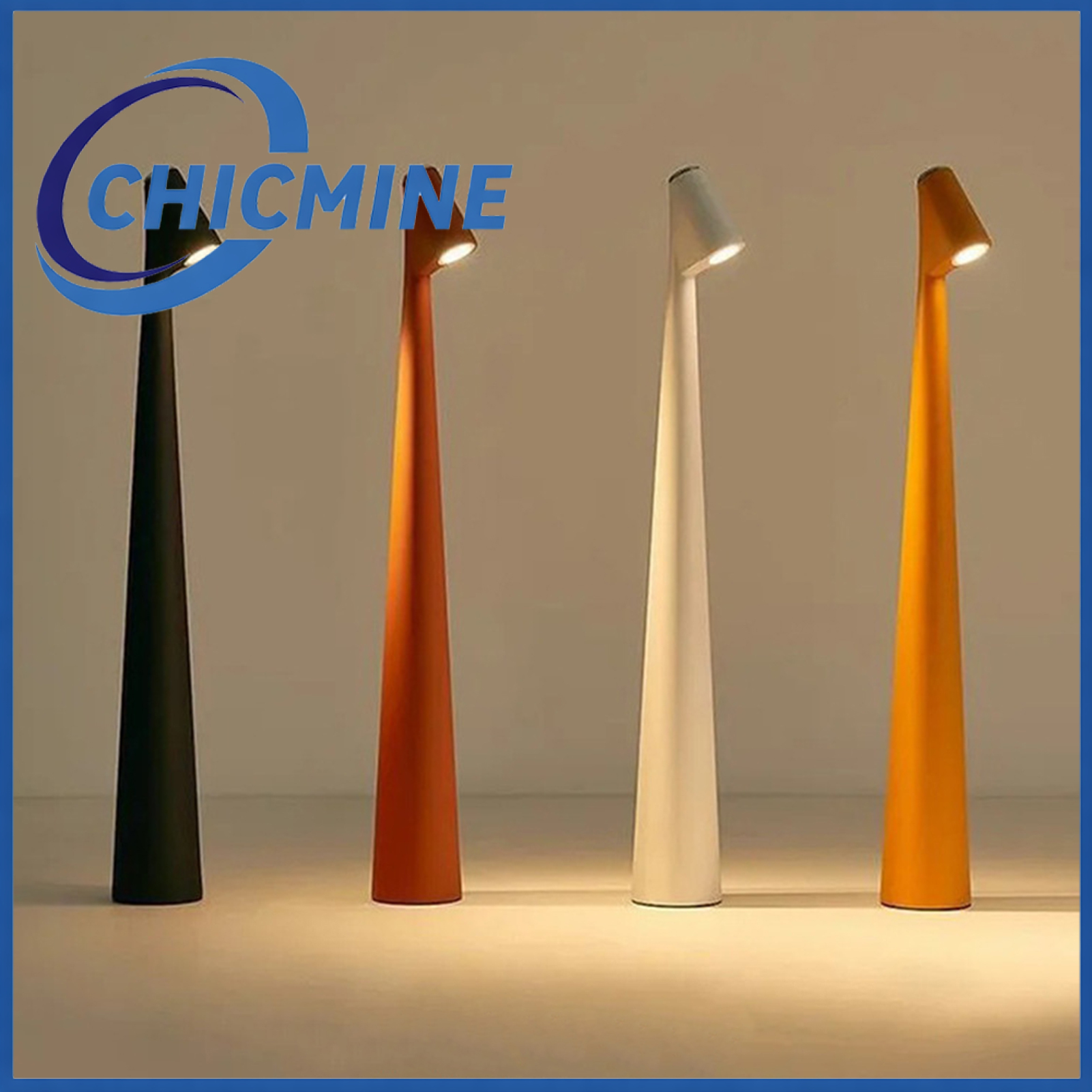 Chcimine Led Table Light 3 Levels Adjustable Touch Desk Lamp Type-C Rechargeable Home Office Bedroom Kids Room Bedside Reading Light ราคา 190 บาท*ส่งฟรี