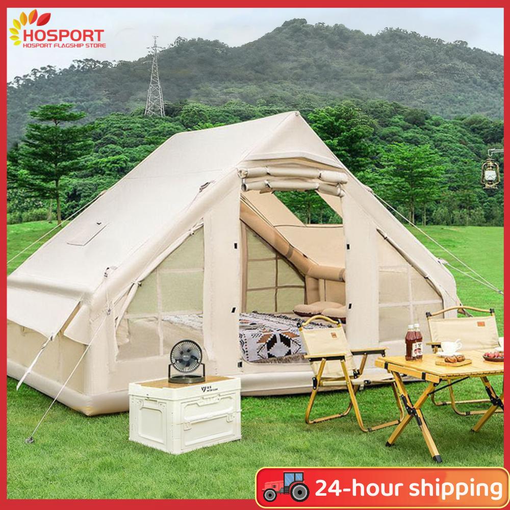 【HOSPORT】 6.3 Square Meters Self-Inflating Tent Rainproof Automatic Inflatable Tent W/Hand Pump Portable 4 Season Air Tent for Camping ราคา 6,927 บาท*ส่งฟรี