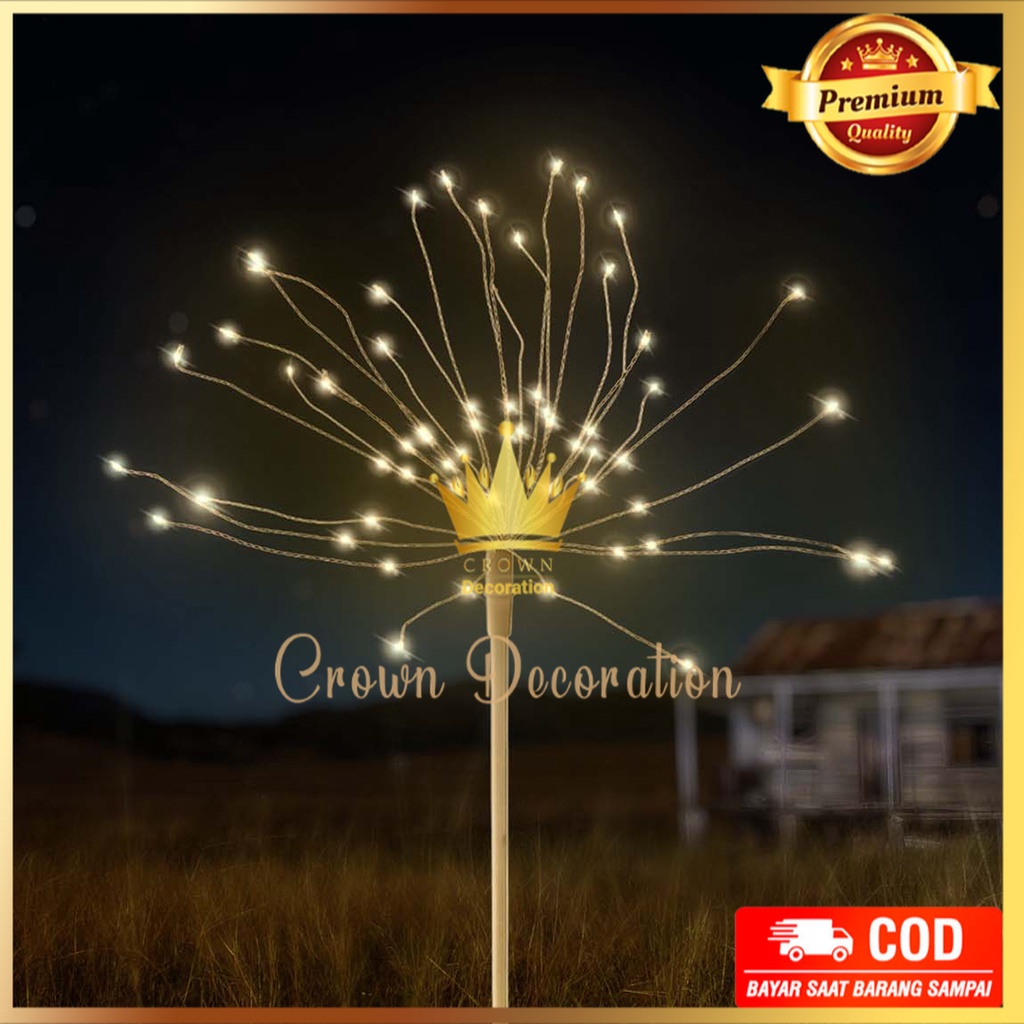Lampu FireWorks Laba-Laba Kembang Api 1 Set isi 6 Standing untuk Halaman Rumah Taman Hias Cafe dan Home Decor Dekorasi Pelaminan Wedding Termurah Premium Import Artifisial