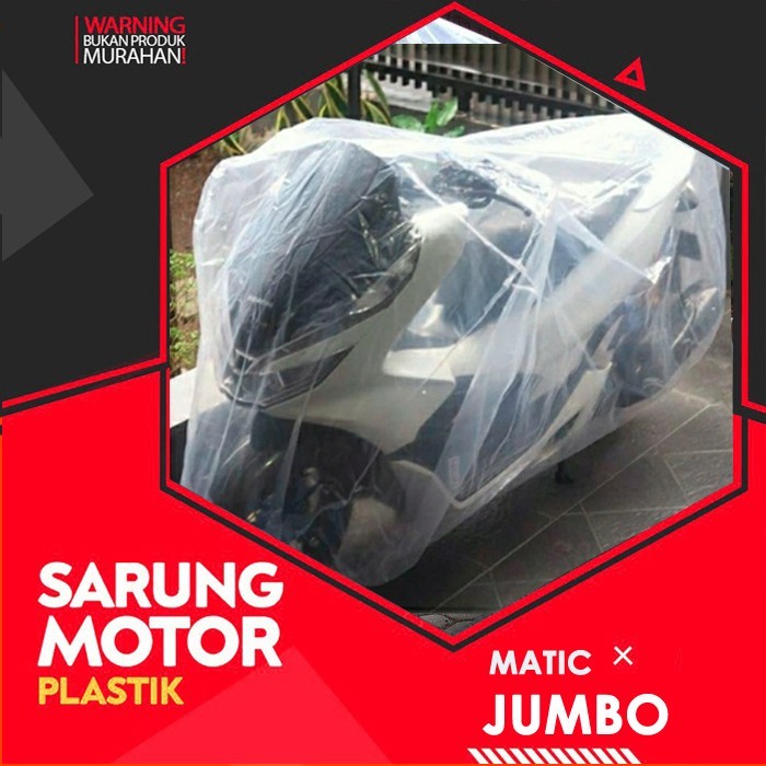 Cover Sarung Motor PLASTIK Tebal NMAX, PCX, ADV, Vario 160, Aerox, Vixion, Mega Pro, RX King, Scorpio JUMBO Harga 93,060 rupiah*Gratis Ongkir