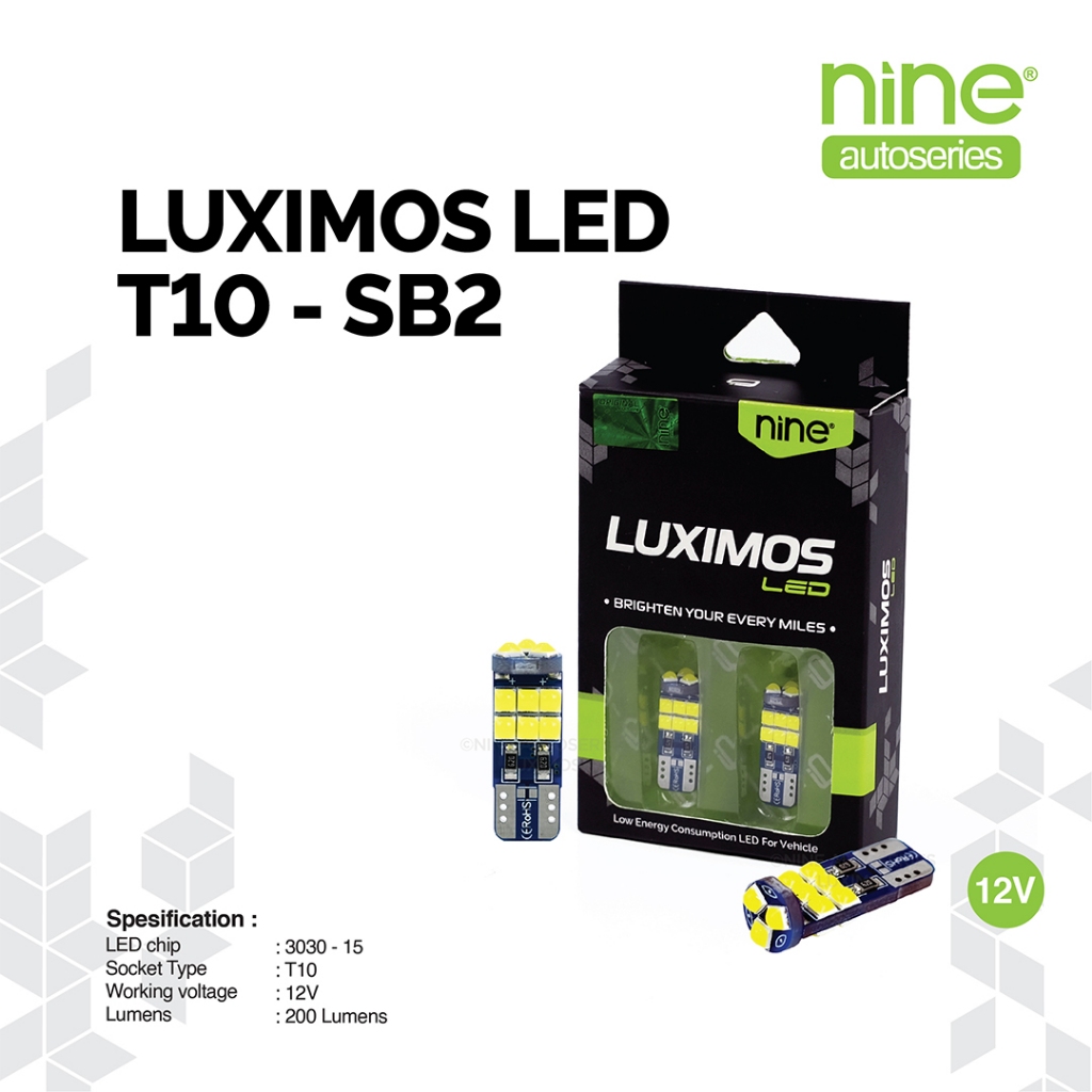 LUXIMOS Lampu Sein Senja Plat Super Bright Terang T10 Led 15 Mata Chip CSP SB2 - NINE AUTOSERIES Harga 29,900 rupiah*Gratis Ongkir