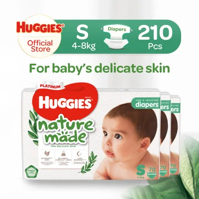 Huggies Platinum Naturemade Diapers S 70pcsx3 - CASE