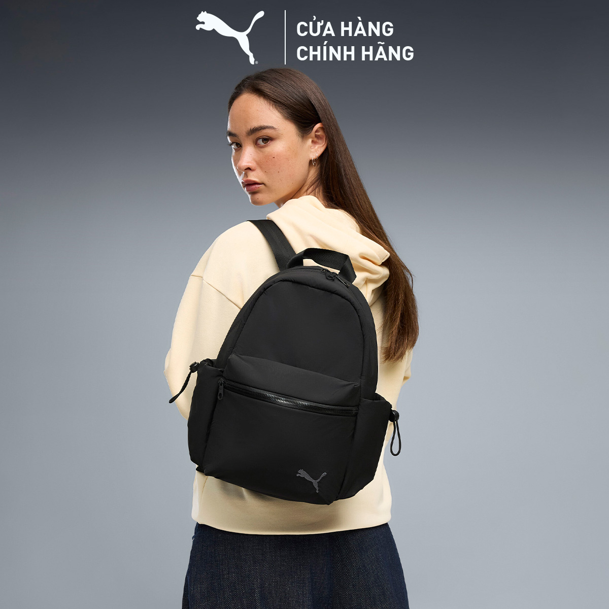 Balo Thể Thao PUMA Nữ HER Small Backpack Black Màu Đen