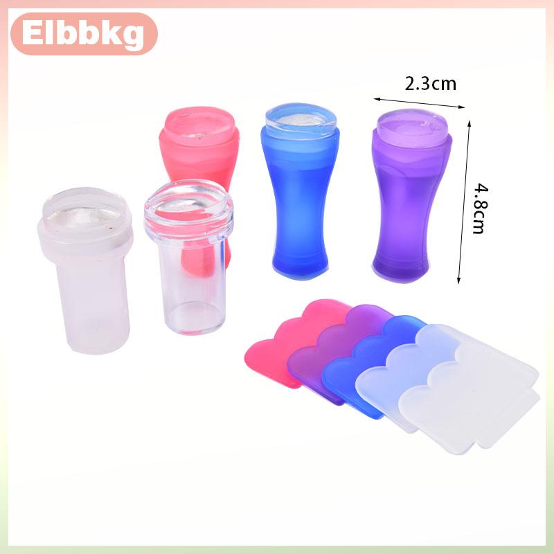 Elbbkg Dụng cụ dập móng tay dễ dàng kiểu Pháp Dụng cụ cạo in chuyển móng tay silicon in hình thạch