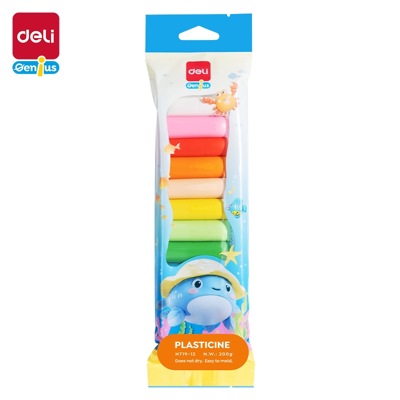 Deli Genius Plastisin Lilin Mainan 12 Warna Mainan Edukasi Anak EH719X