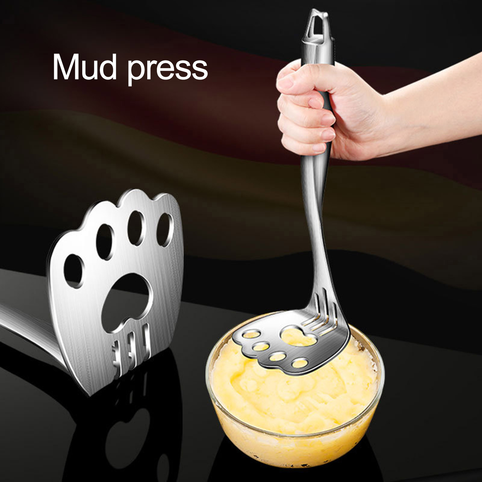 Mạnh mẽ một mảnh xây dựng MASHER dễ dàng để làm sạch đồ nghiền khoai tây hiệu quả thép không gỉ đồ nghiền khoai tây dễ dàng để làm sạch nặng đa mục đích ép MASHER