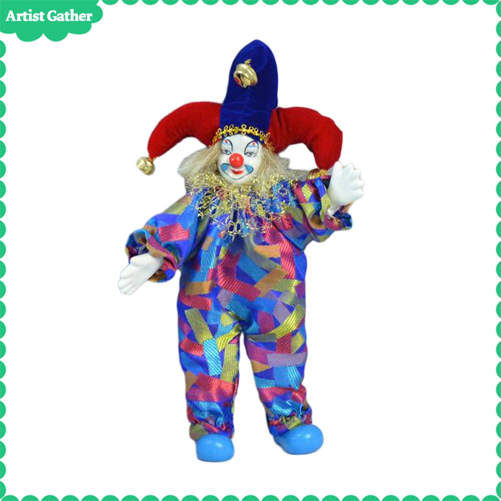 F Fityle Poupée Clown Harlequin 8 Pouces Violet - Figurine Porcelaine Pour Décoration Bureau Et Maison