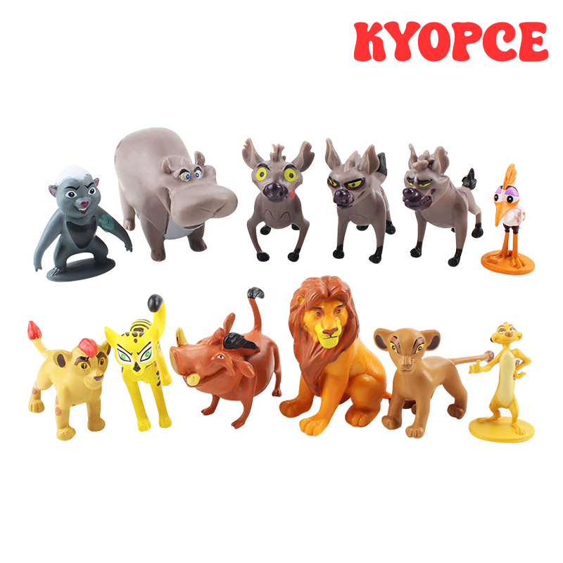 [Kyopce] 12 Cái/Bộ phim hoạt hình sư tử bảo vệ vua nhân vật kion Simba bunga beshte fuli Ono PVC Đồ chơi mô hình động Quà Tặng trẻ em