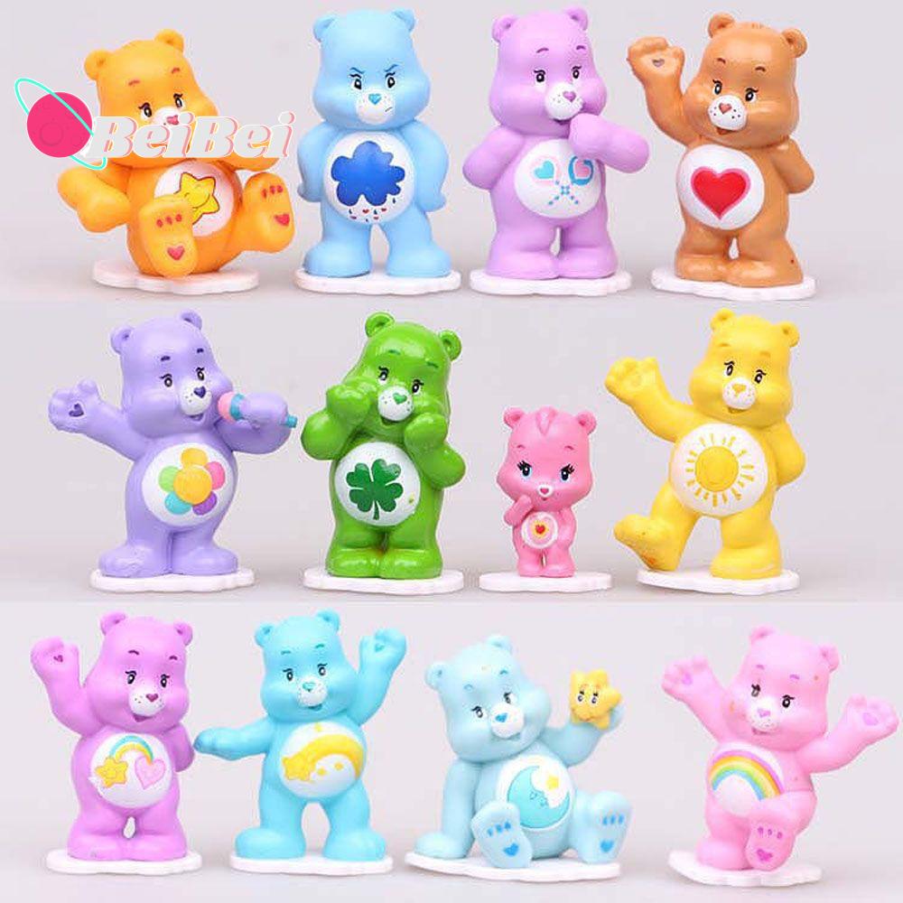 BEIBEI Cho trẻ em Những món quà Gấu cầu vồng Đồ chơi búp bê Gấu yêu Thu nhỏ Rainbow Bear Action Figures Đồ trang trí cho búp bê Mô hình bức tượng nhỏ Hình đồ chơi