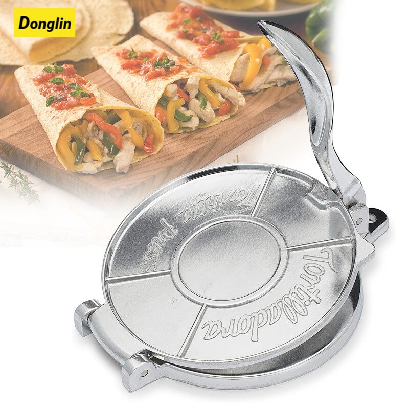 Donglin Dụng cụ ép bánh Tortilla dụng cụ ép bột bánh ngô thủ công bằng hợp kim nhôm dụng cụ làm bánh nhà bếp phụ kiện nấu ăn