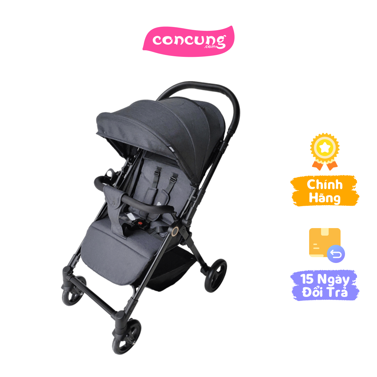 Xe đẩy 2 chiều Animo Q1 (Xám)