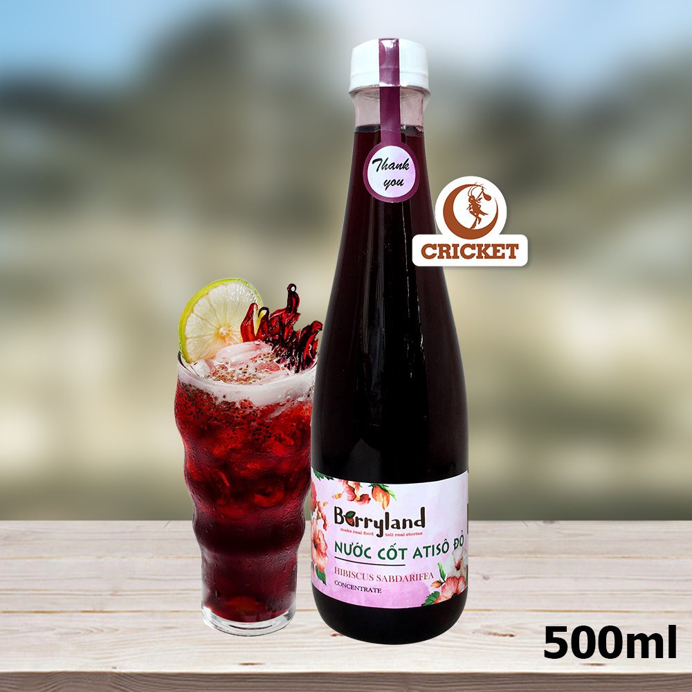 Nước cốt hoa Atiso đỏ BerryLand - Chai 500ml - Đặc sản Đà Lạt
