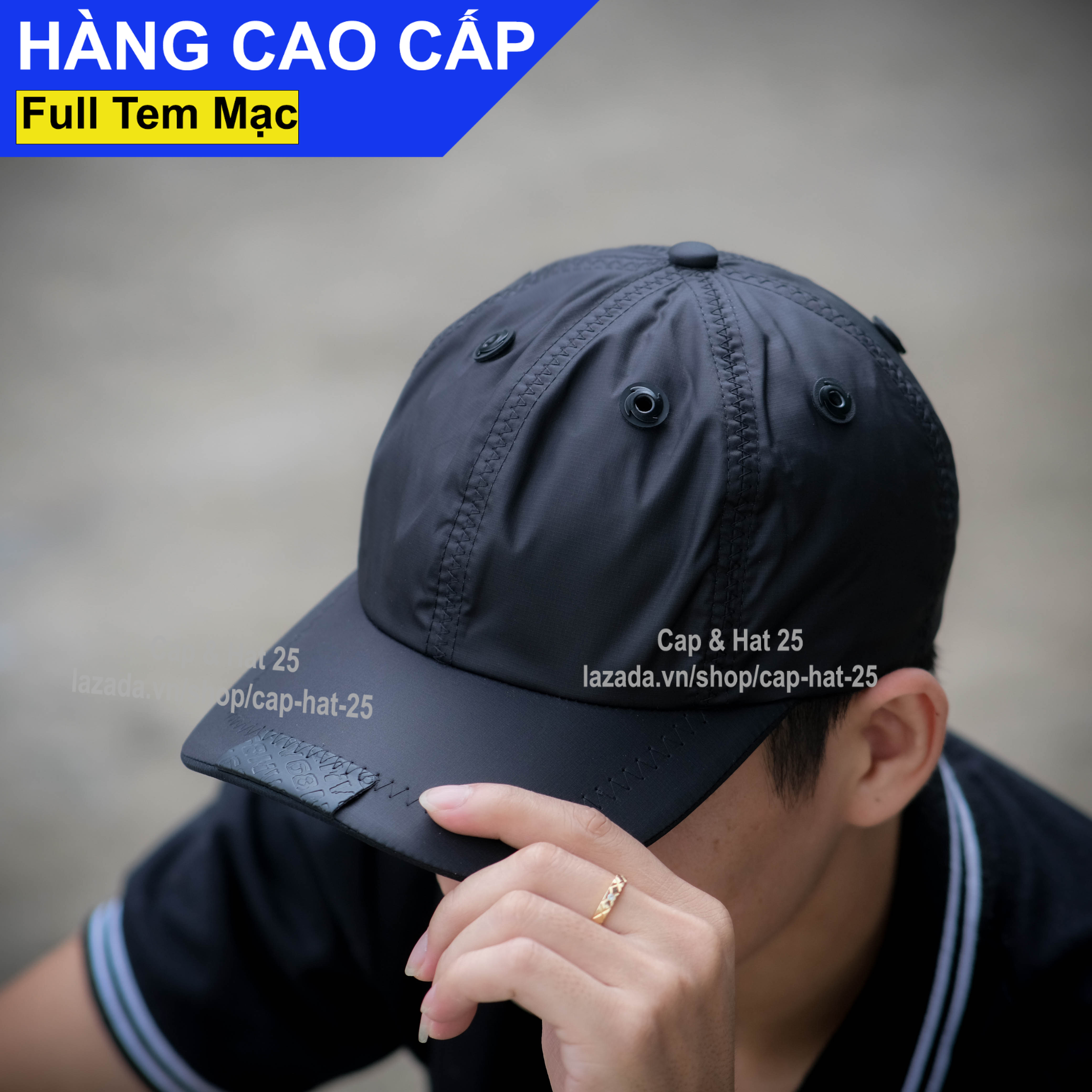 Mũ Lưỡi Trai Nón Sơn Đen Sò Xoáy Chính Hãng Hàng Chuẩn Tem 7 Màu Cao Cấp Vừa Mọi Đầu / Nón Kết Sơn