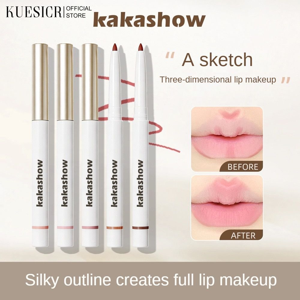 【การจัดส่ง 2-3 วัน】KUESICR kakashow Retractable Silky Matte Waterproof Lip Liner Pencil ดินสอวาดขอบปากหมุนได้เนื้อแมตต์กันน้ำหลายเฉดสี ราคา 34 บาท*ส่งฟรี